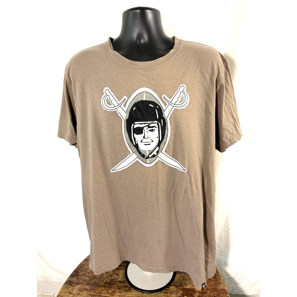 Oakland Raiders 47 Brand Applique T Shirt XL NFL Football